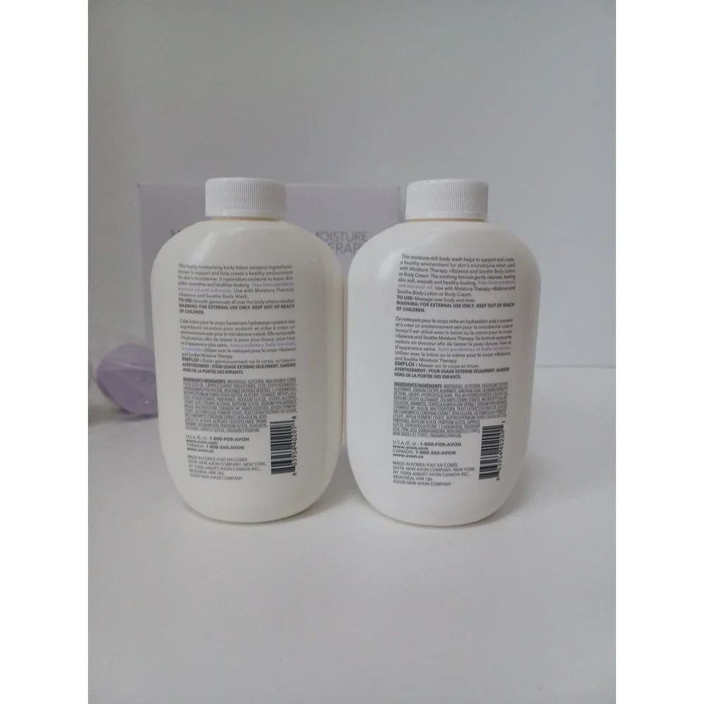 Avon Moisture Therapy Microbiome Balance & Soothe Body Lotion & Body Wash 13.2oz